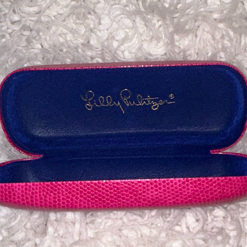 50%offw❤️ Lilly Pulitzer pink Glasses Case HG105 - Picture 2 of 2